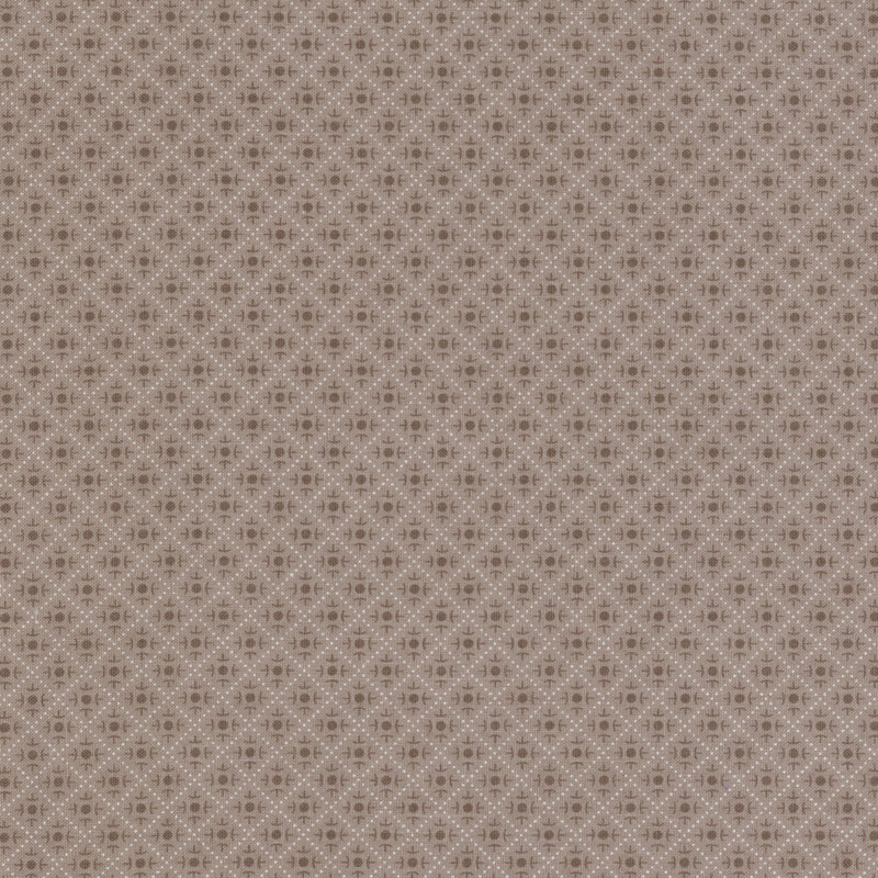 gray fabric with a white dotted lattice design