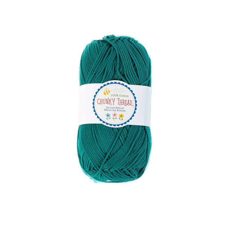 A skein of the Jade Chunky Thread, isolated on a white background.
