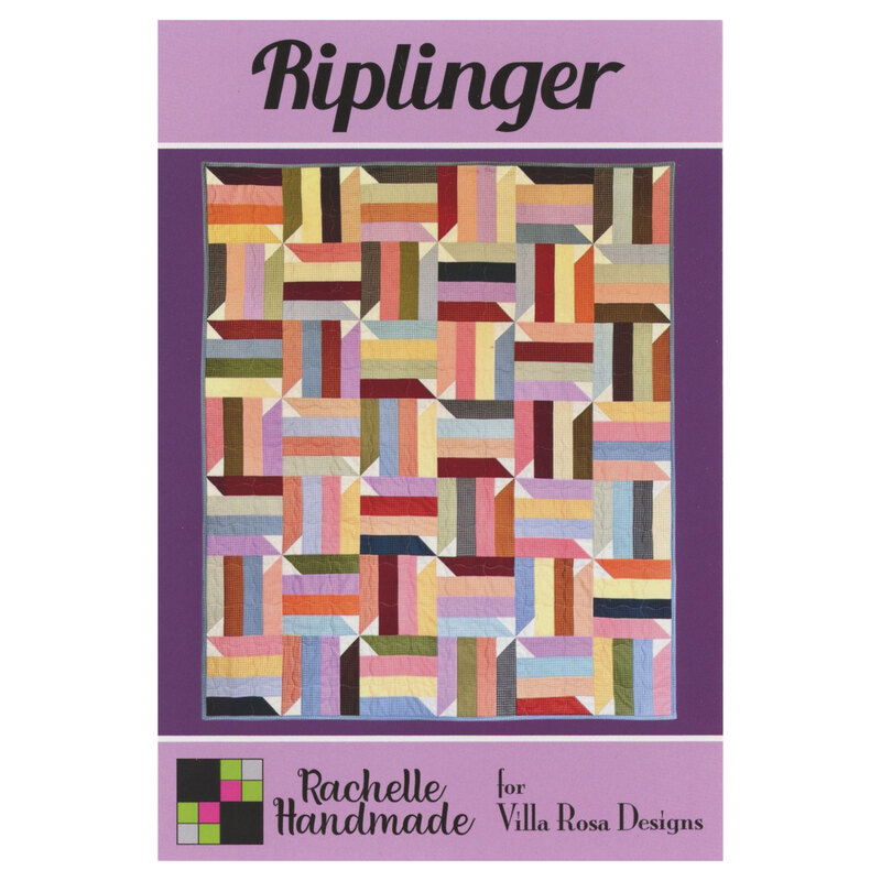 Front of Riplinger quilt pattern showcasing a digital image of the finished quilt.