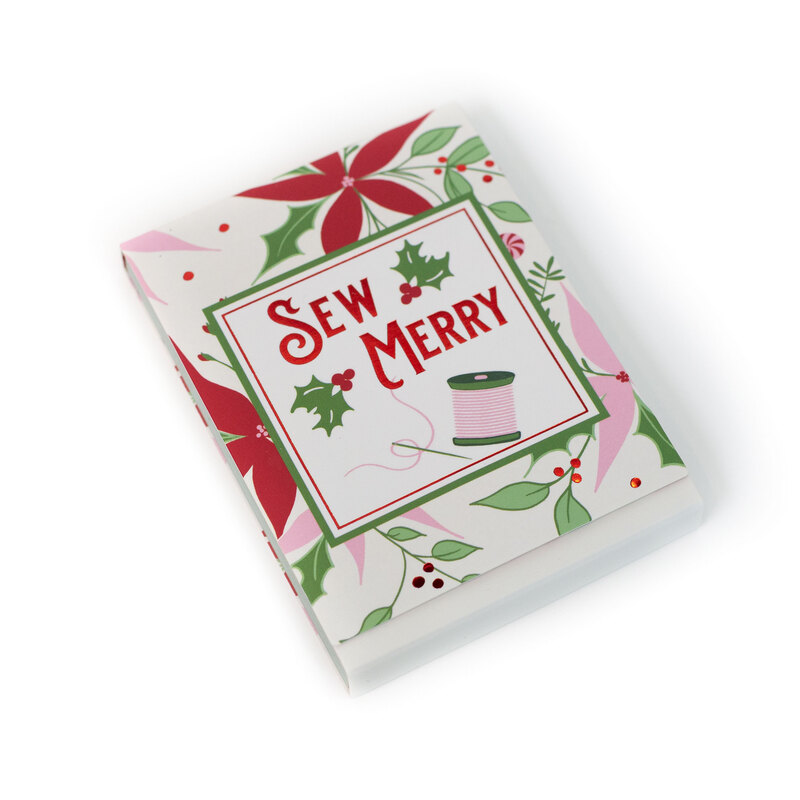 Closed Sew Merry Notepad on a white background.