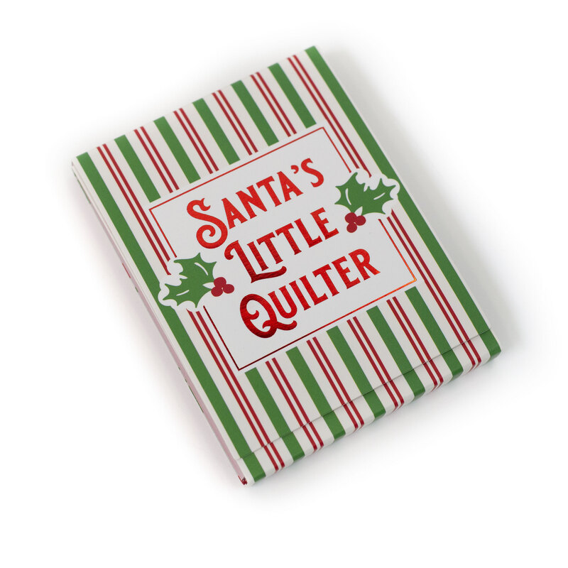 Closed Santa's Little Quilter Notepad on a white background.