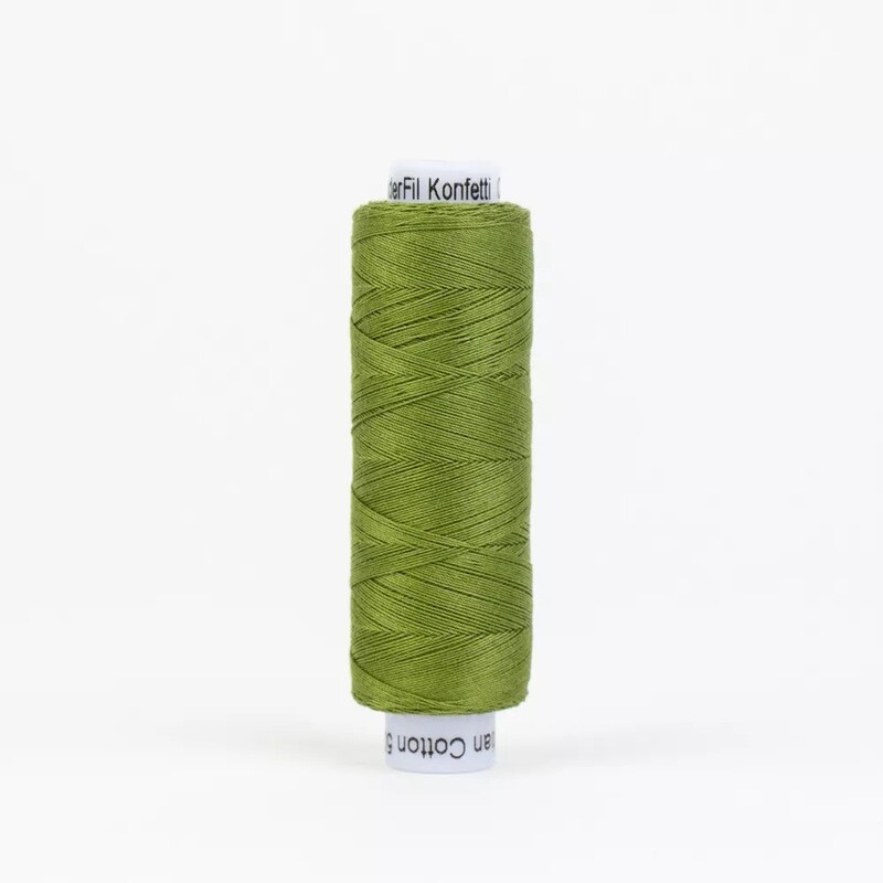 Spool of KT612 Olive Green isolated on a white background