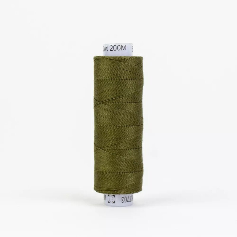 Spool of KT703 Avocado Green isolated on a white background