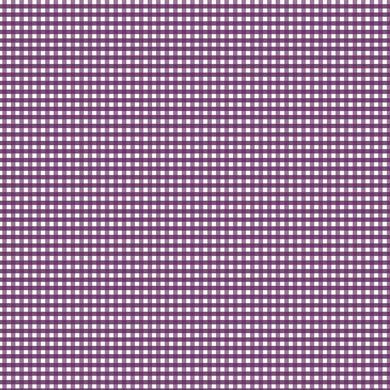Purple and white gingham fabric.