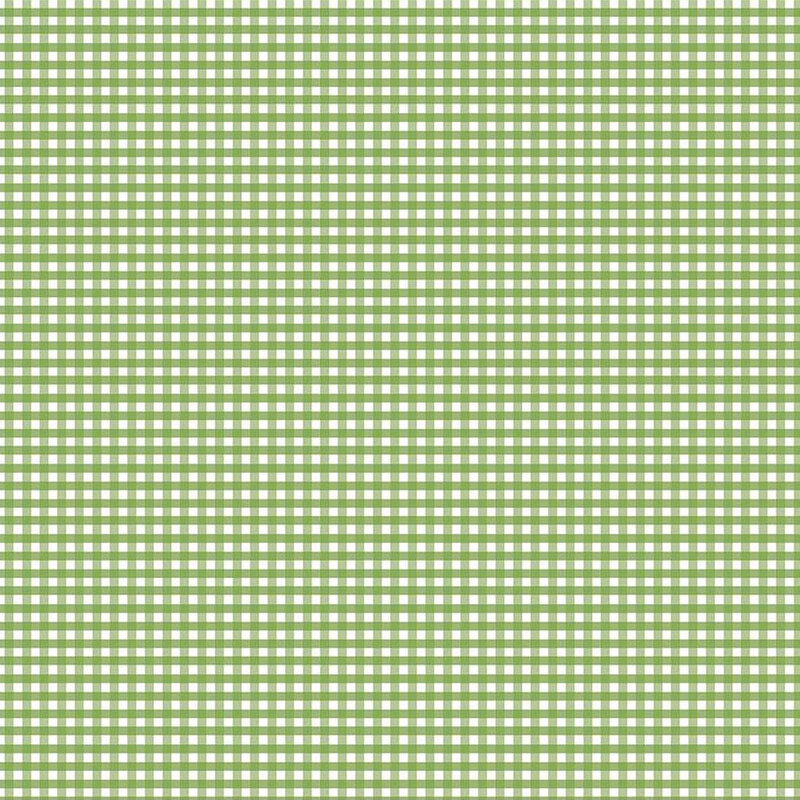 Green and white gingham fabric.