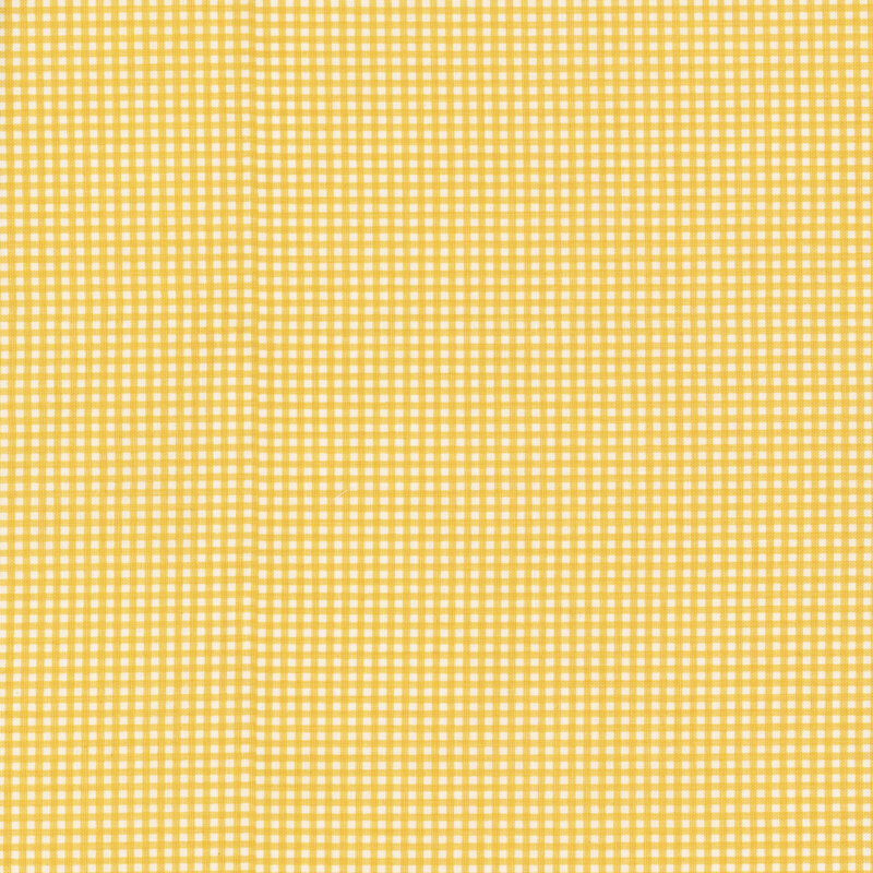 Yellow and white micro gingham fabric.