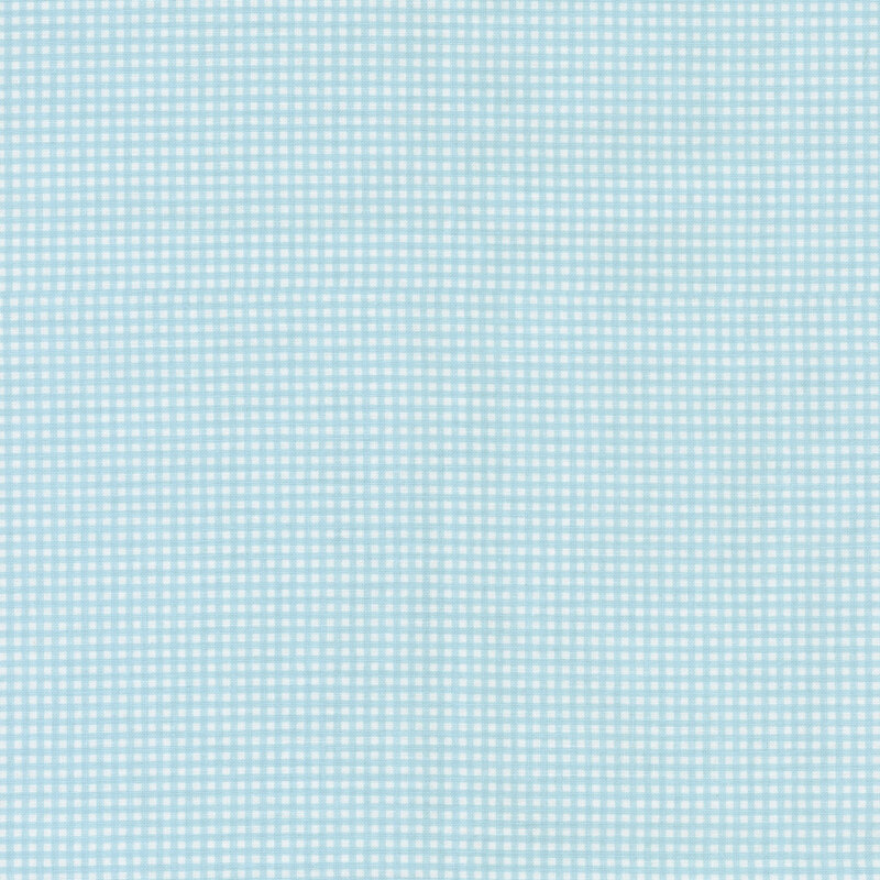 Baby blue and white micro gingham fabric.