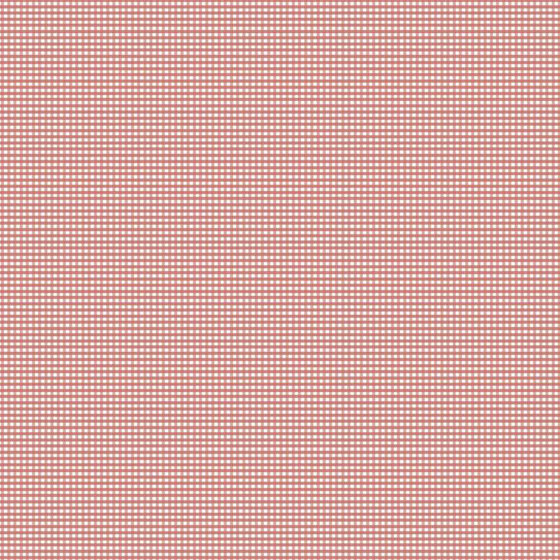 Canyon rose red and white micro gingham fabric.