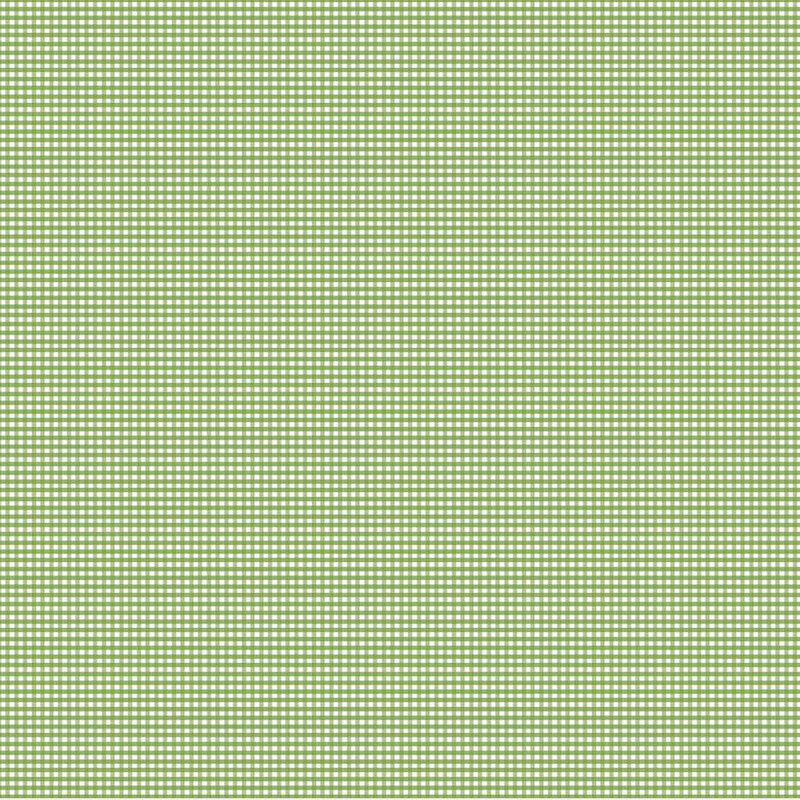 Green and white micro gingham fabric.