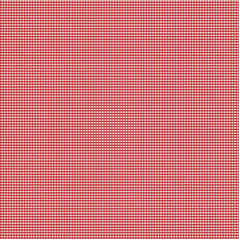 Red and white micro gingham fabric.