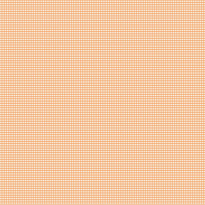 Light orange and white micro gingham fabric.