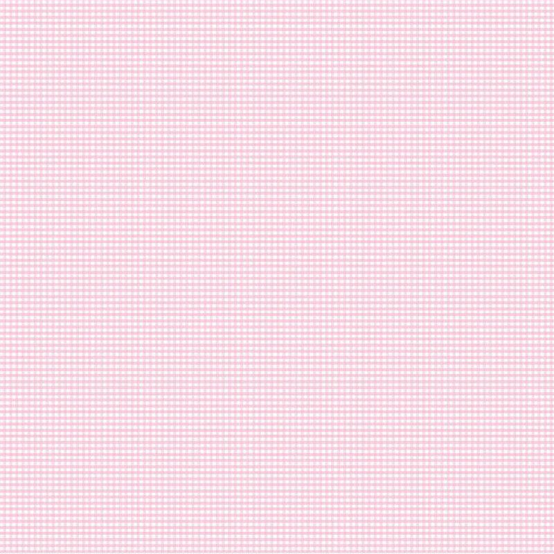 Pastel bubblegum pink and white micro gingham fabric.