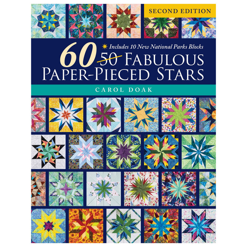 Front of Paper Piecing book, featuring an array of some of the pieced stars inside.