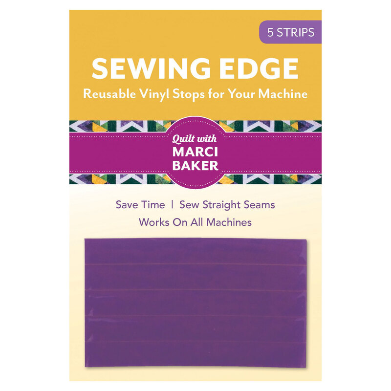 Pack of 5 Sewing Edge purple reusable vinyl strips.