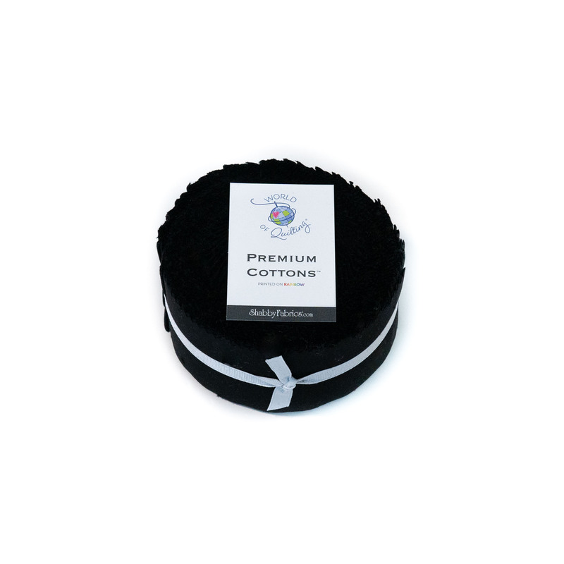 The Premium Cotton black strip roll pack, isolated on a white background.
