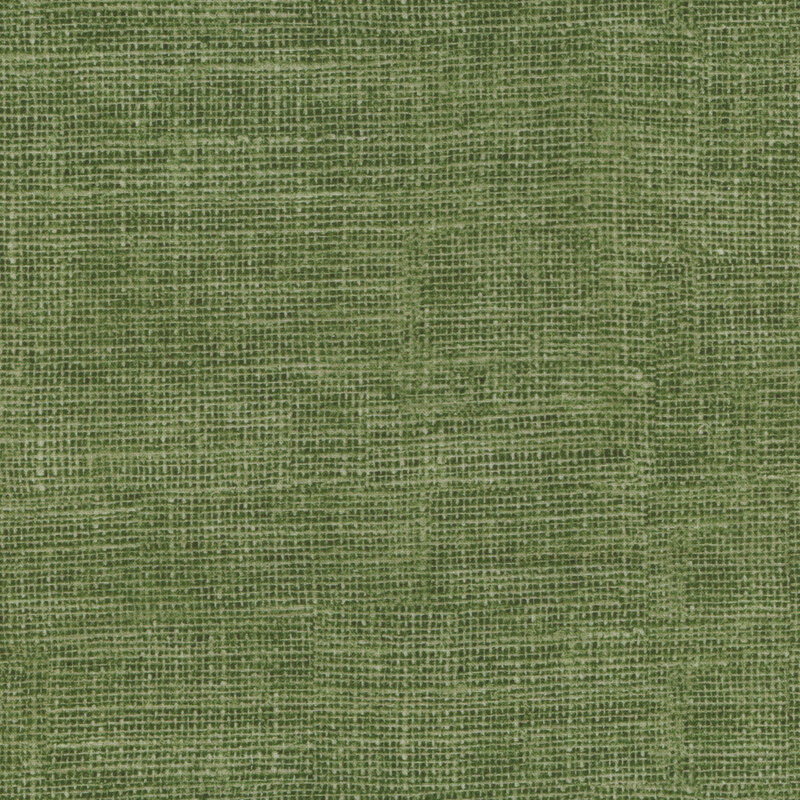 Olive green fabric with a burlap texture