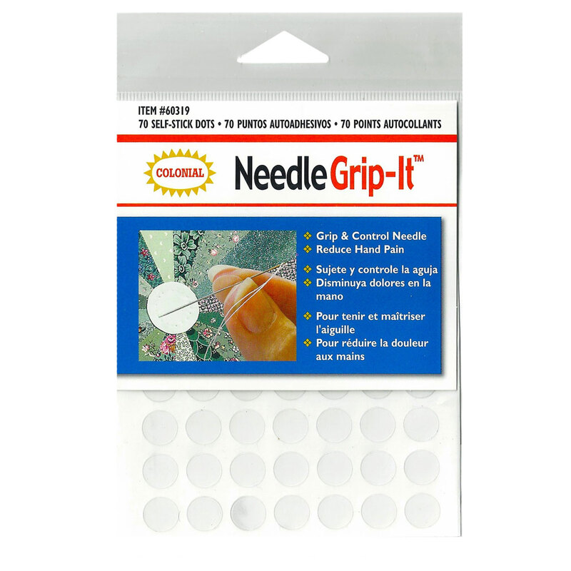 A pack of NeedleGrip-It dots from Colonial