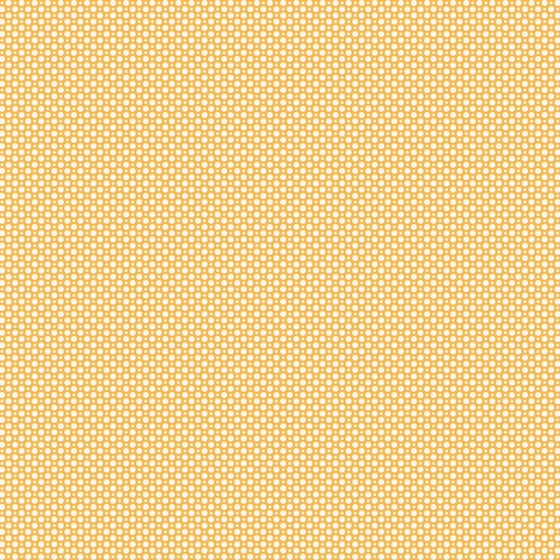 Yellow fabric with alternating rows of tightly packed-together small and slightly larger circles.