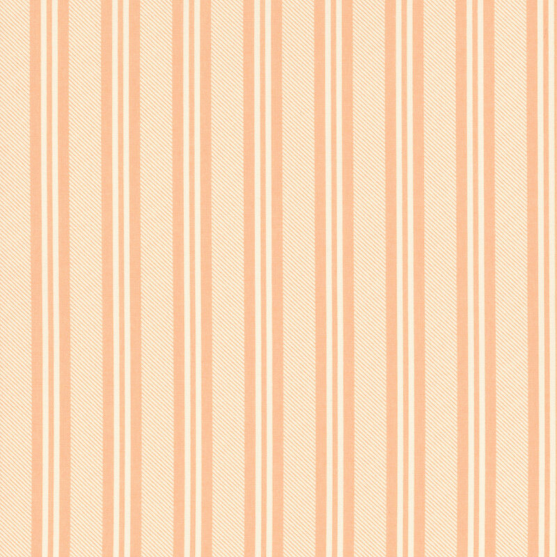 Orange fabric with a stripe pattern.