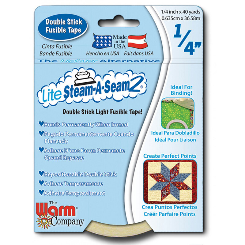 The front of the Lite Steam-A-Seam 2 tape by The Warm Company