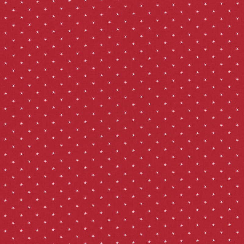 Red fabric with a white star pattern