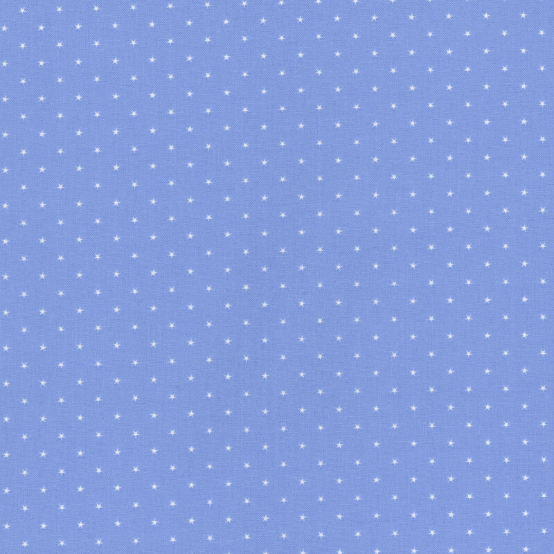 Blue fabric with a white star pattern