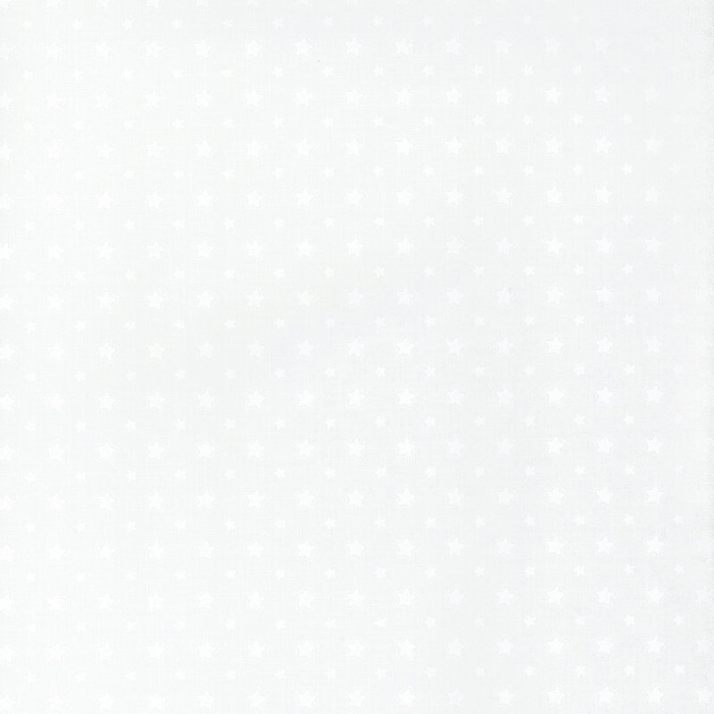 White tonal fabric with a star pattern