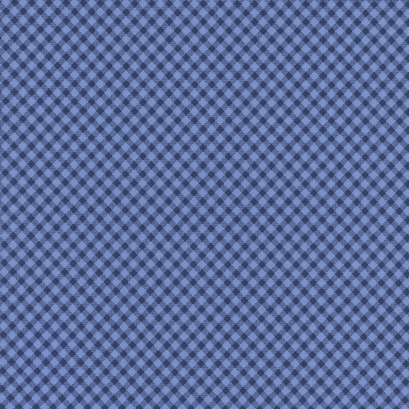 Blue fabric with a diamond gingham pattern