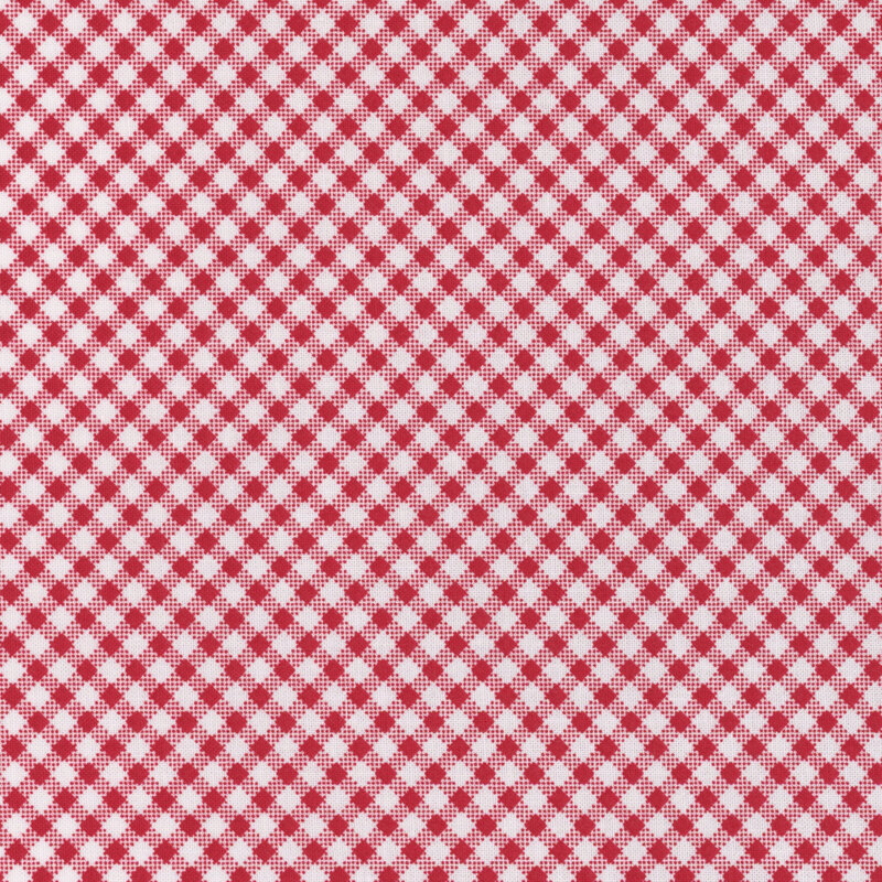 White fabric with a red gingham pattern