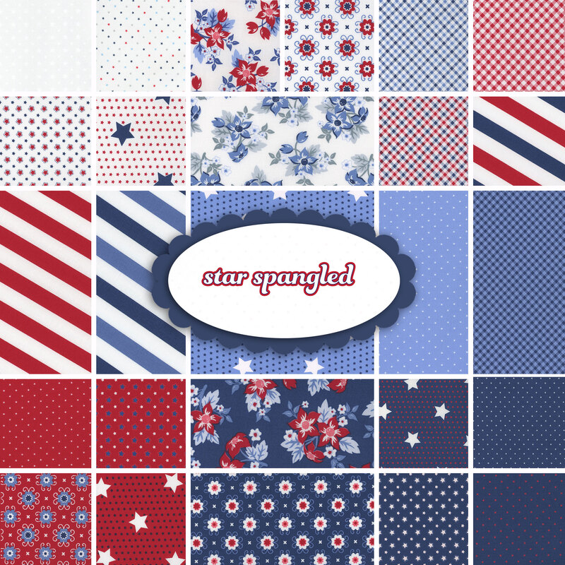 Collage of fabrics available in this pack