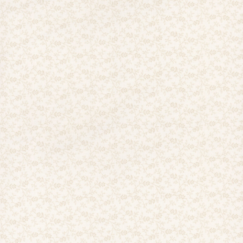 Cream tonal fabric with a floral pattern