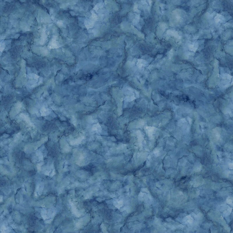 Blue fabric with a mottled design