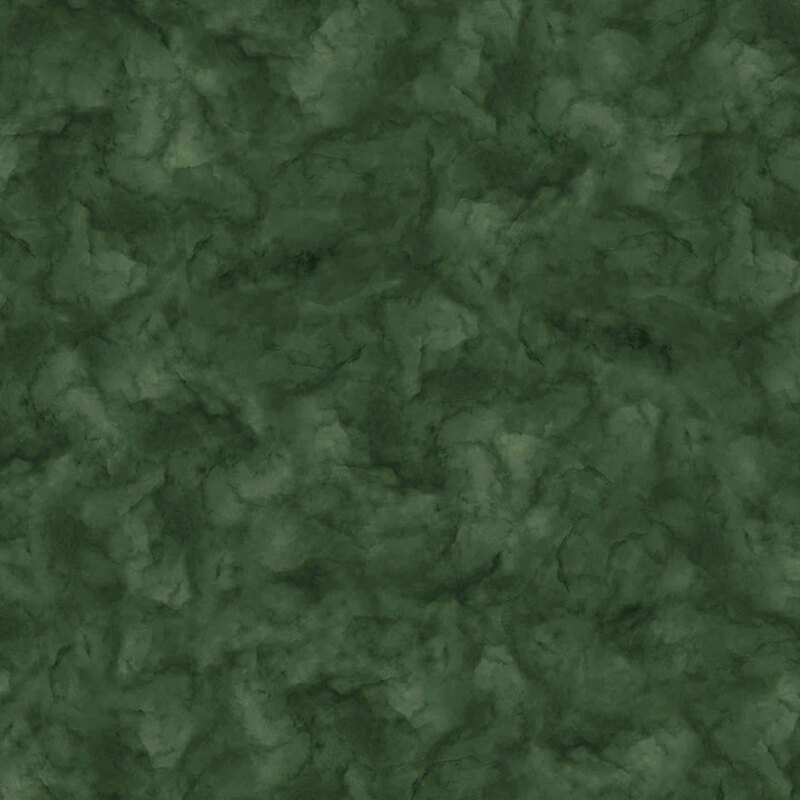 Hunter Green fabric with a mottled design