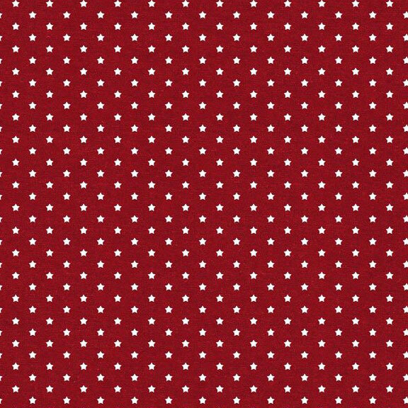 Red fabric with a white star pattern