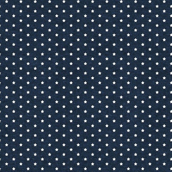 Navy blue fabric with an american star pattern