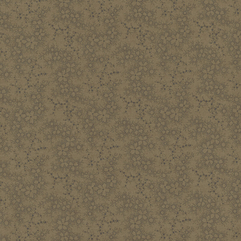 Tan fabric with a grey dotted and flower pattern