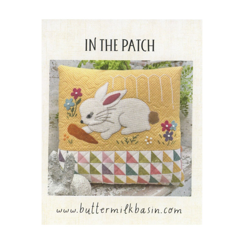 Front cover of pattern, showing the completed project staged outdoors.