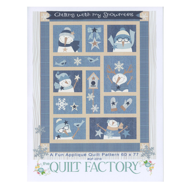 Front cover of the pattern, showing a digital mockup of the completed quilt in the Lakeside Gatherings flannel collection.