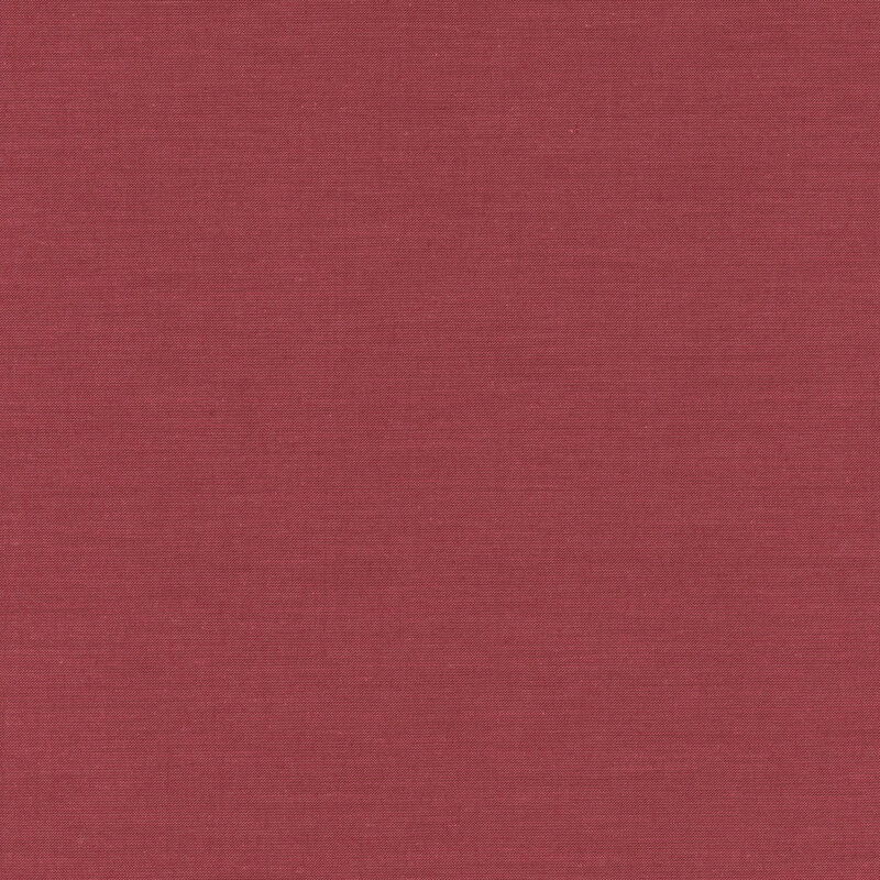 Burgundy colored chambray fabric