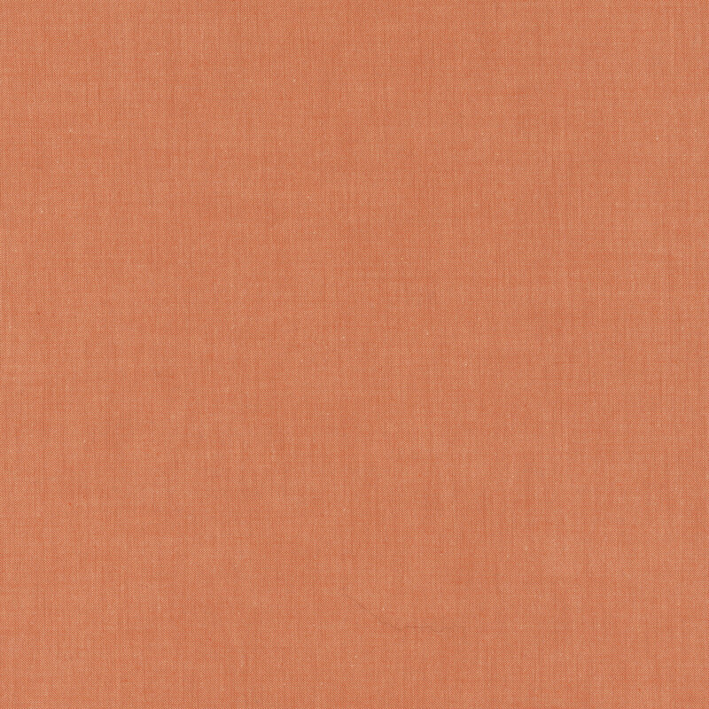 Burnt orange colored chambray fabric