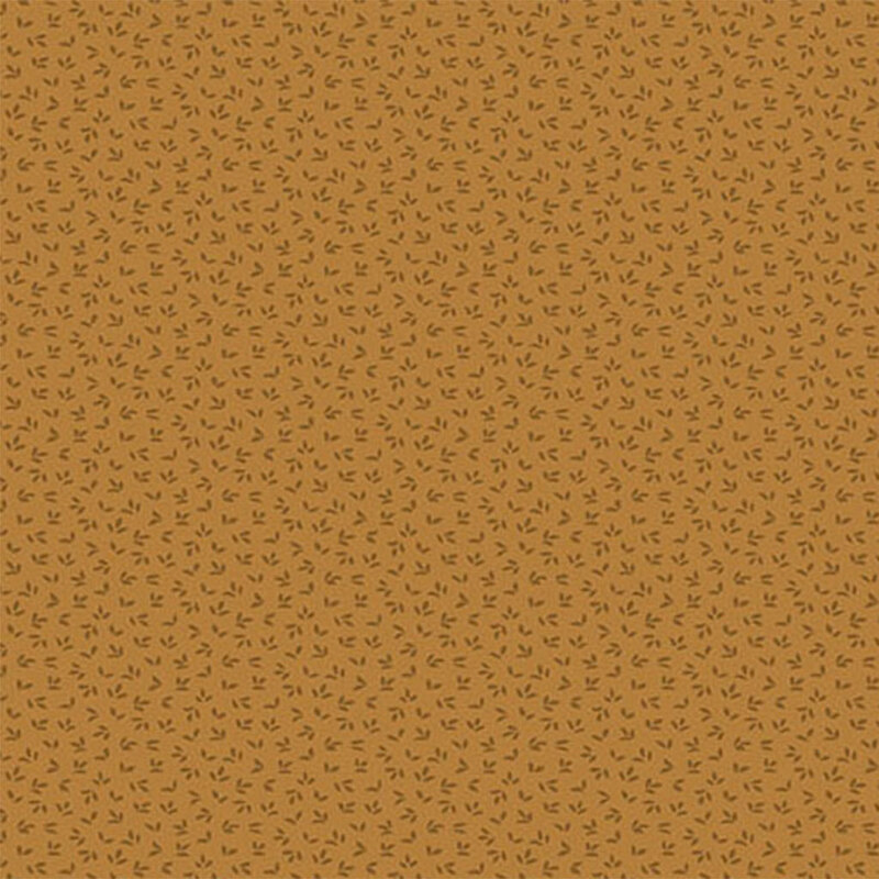 Ginger brown fabric with a tonal flower petal pattern