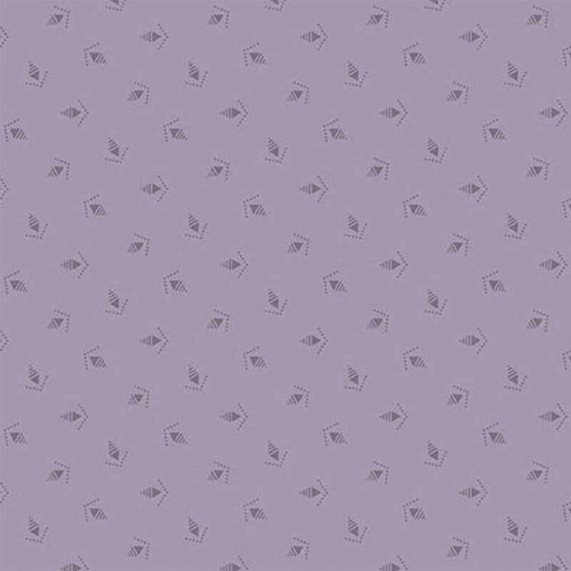 A repeating pattern of small tonal pinecones on a light purple background.