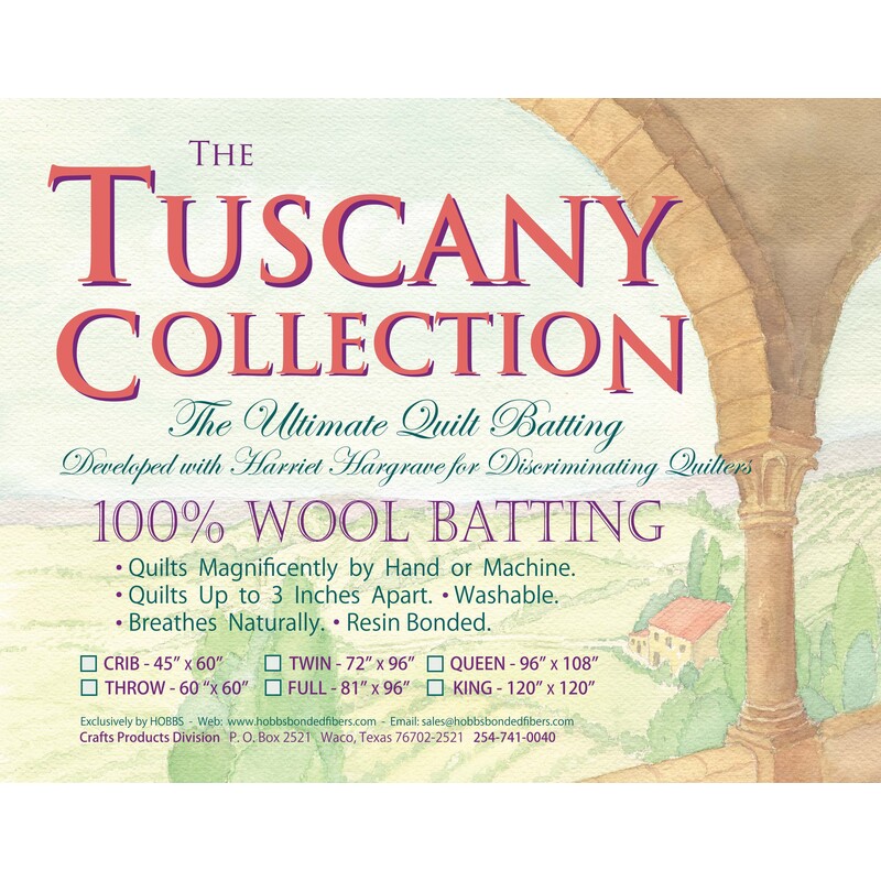 Batting Tuscany 100% Washable Wool 60in x 60in Throw