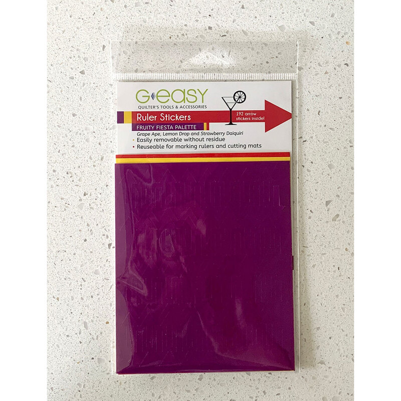 G-Easy ruler stickers in packaging, labeled for easy use with rulers and cutting mats.