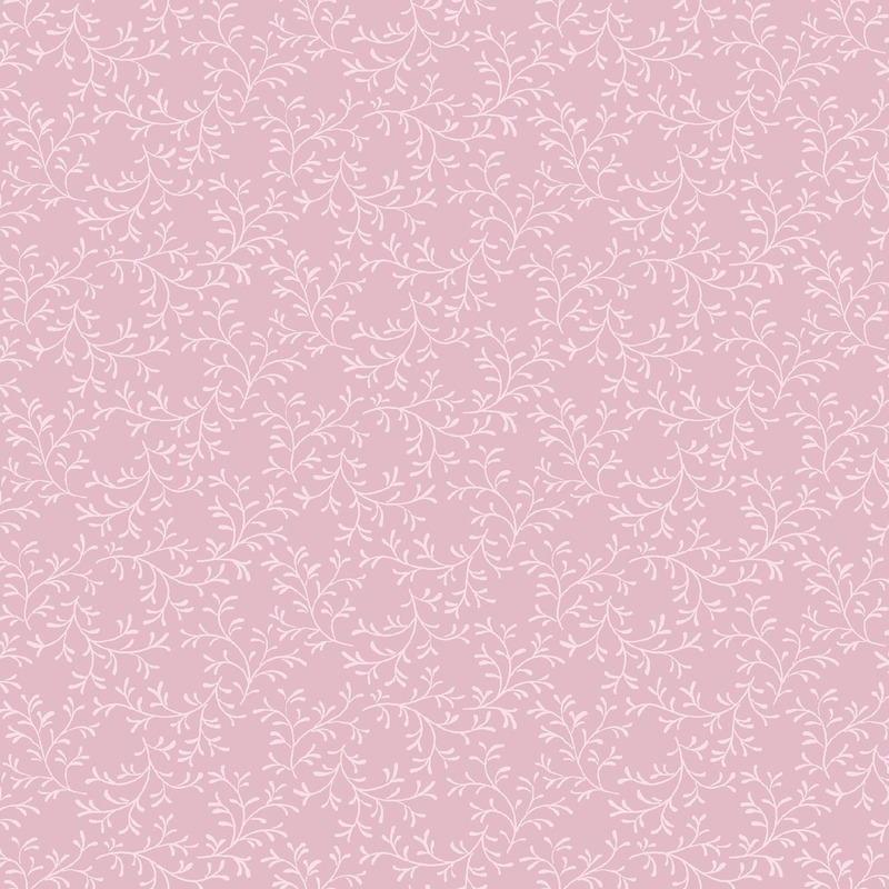 Light pink background with subtle, intertwining vine and leaf patterns.