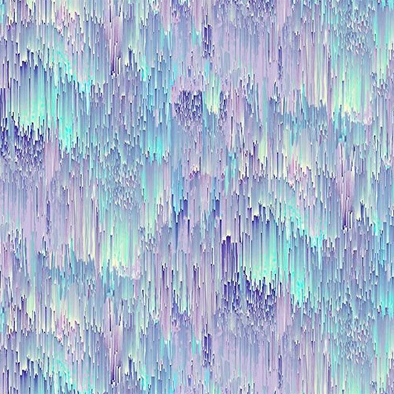 Abstract pattern featuring vertical, iridescent lines in shades of blue, purple, and pastel tones.