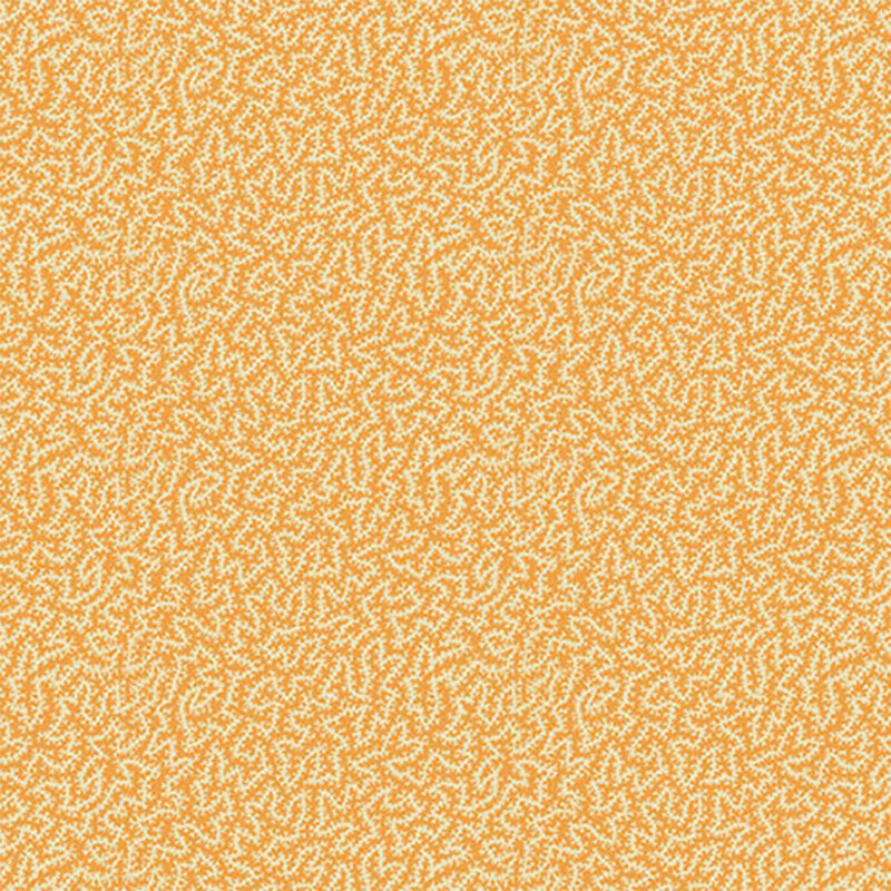 Abstract pattern of cream and orange swirling shapes on a textured background.