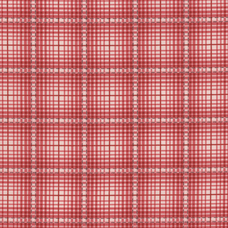 Red and white plaid fabric