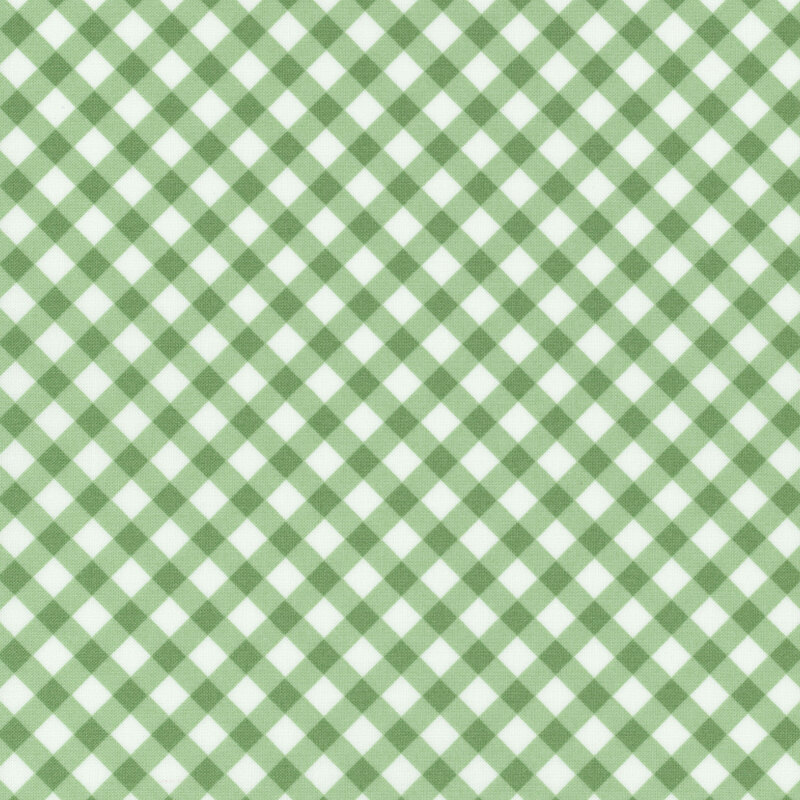 green and white gingham fabric