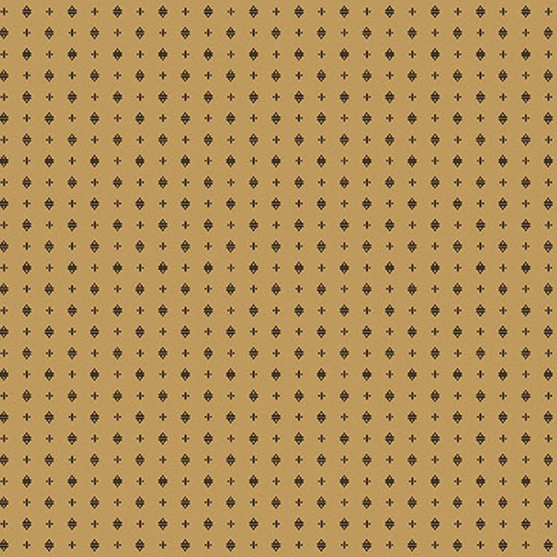 Golden-brown fabric with small diamond shapes spread evenly across the fabric.